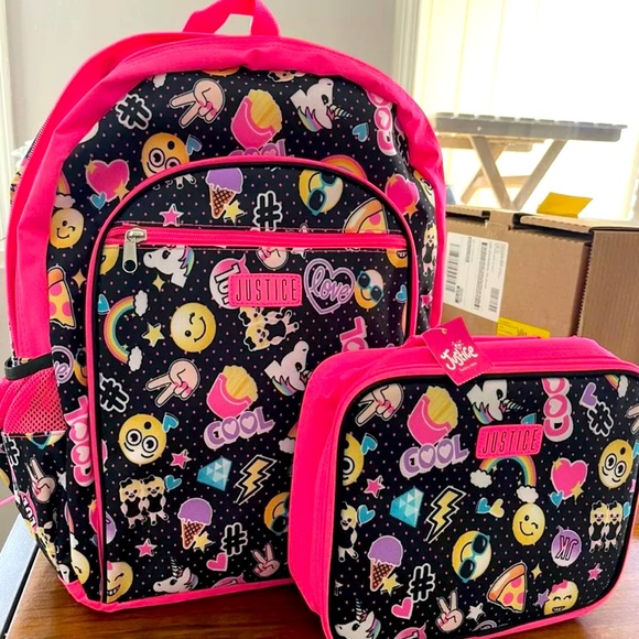 Justice emoji backpack Clearance